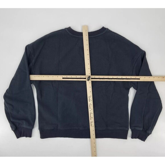 LE LIS Sweater Womens Large Blue White California Dreamin Spell Out Sweatshirt - Picture 6 of 10